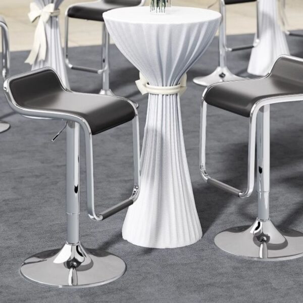 Adjustable Leather Footrest Barstool with sleek design and swivel function for modern home or bar use.