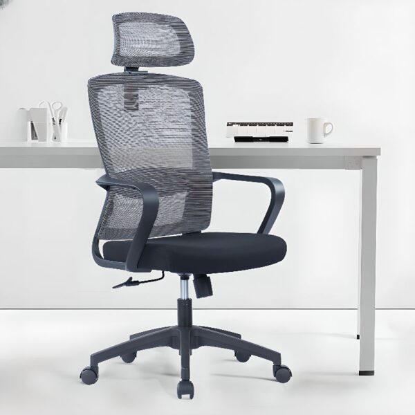 Ergonomic Mesh Study Chair with adjustable height and armrests, designed for comfort and proper posture.