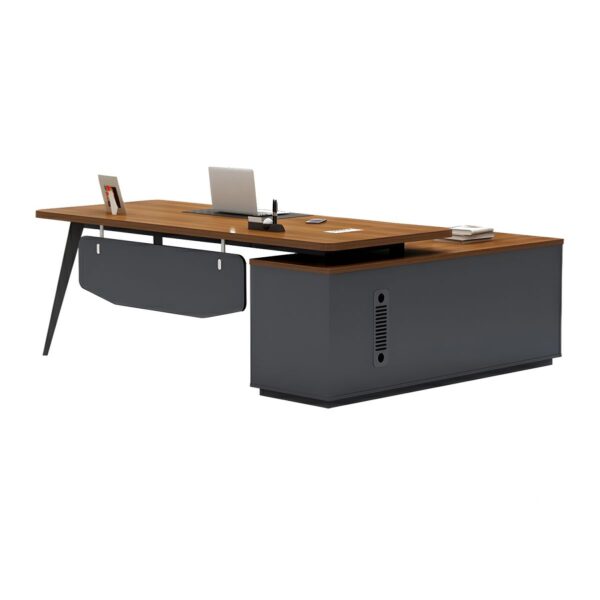 Modern Computer Writing Office Desk with sleek design, spacious surface, and built-in storage for an organized workspace.