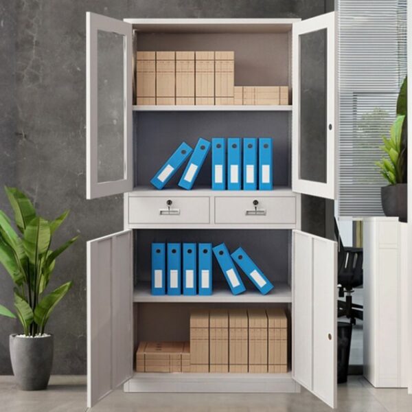 Durable Steel Office Cabinet with multiple drawers for secure storage, ideal for offices and workspaces.