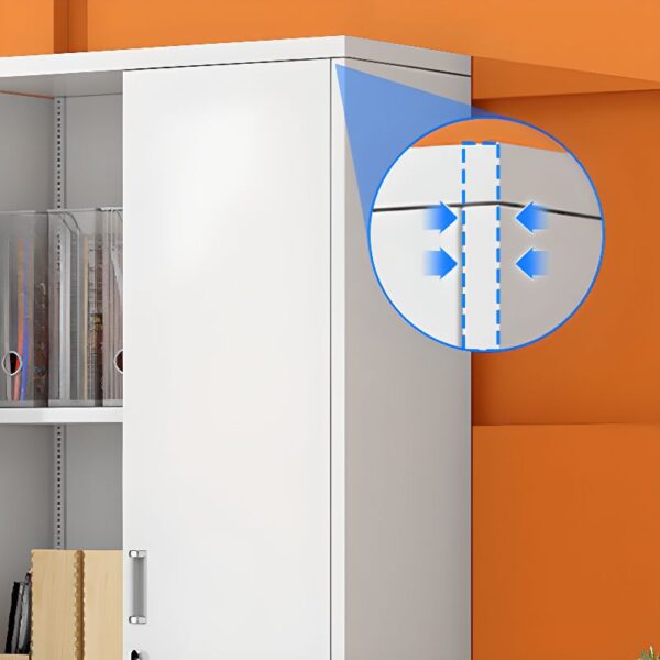 2-Steel Door Simple Office Storage Cabinet with adjustable shelves for secure, organized office storage.