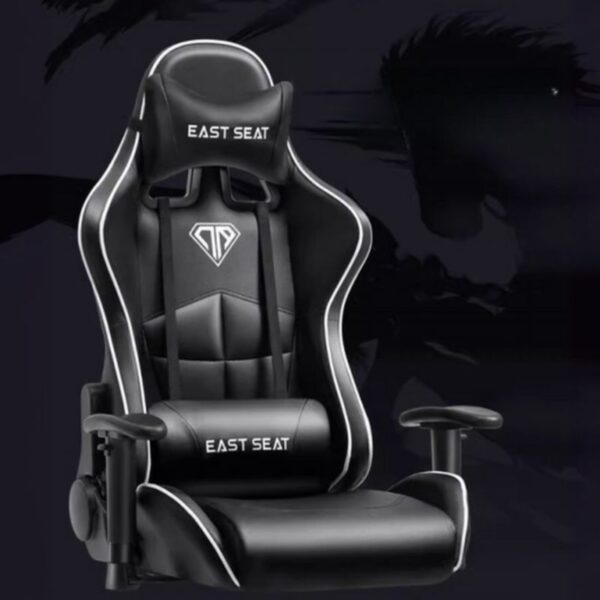 Modern Black Tilt Back Gamer Chair with ergonomic design, adjustable height, and reclining function for comfort during long sessions.