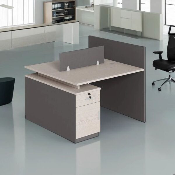 1200mm Light-Toned Wood Office Desk with spacious surface and modern minimalist design.