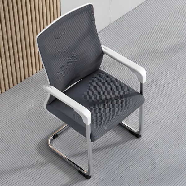 Ergonomic Mesh Upholstered Office Chair with breathable back and cushioned seat for maximum comfort.