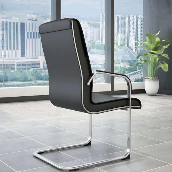 Leather Ergonomic High Back Guest Chair with plush upholstery and ergonomic design.