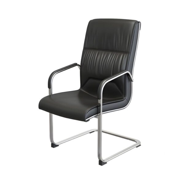 Leather Ergonomic High Back Guest Chair with plush upholstery and ergonomic design.