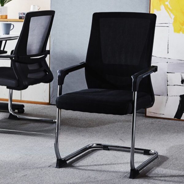 Mesh Office Conference Table Chair with ergonomic design, breathable mesh backrest, and smooth-rolling casters for comfortable and functional seating.