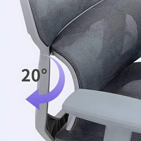 Orthopedic High Back Mesh Desk Chair with adjustable height, lumbar support, and breathable mesh fabric in an office setting.