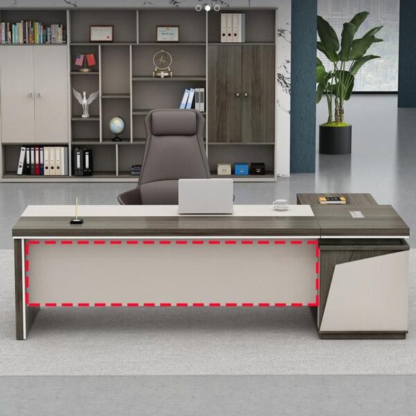 1800mm Modern L-Shape Executive Desk with spacious work surface and built-in storage, perfect for professional offices.