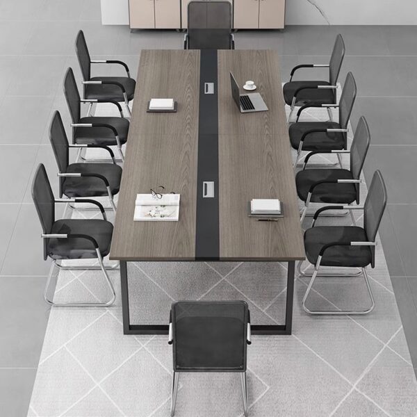 2400mm Manufactured Wood Boardroom Table with a sleek design and spacious surface, perfect for professional meetings and conferences.