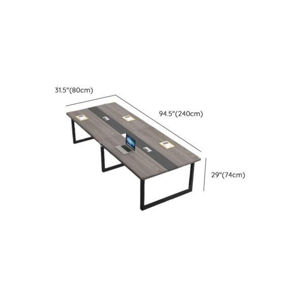 2400mm Manufactured Wood Boardroom Table with a sleek design and spacious surface, perfect for professional meetings and conferences.