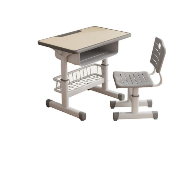 Adjustable Children Computer Desk with Chair featuring adjustable height, ergonomic design, and storage space for a functional and comfortable workspace.