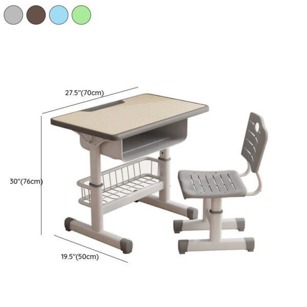 Adjustable Children Computer Desk with Chair featuring adjustable height, ergonomic design, and storage space for a functional and comfortable workspace.