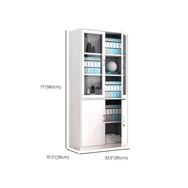 2-Door Steel Vertical Filing Cabinet with a sleek white finish and adjustable interior shelves for organized document storage.