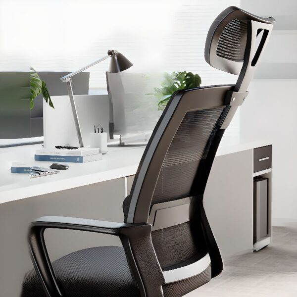 Adjustable Mesh Ergonomic Office Chair with breathable backrest and customizable features.