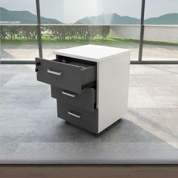 4-Seater White Modern Computer Workstation with sleek design, perfect for collaborative workspaces and offices.