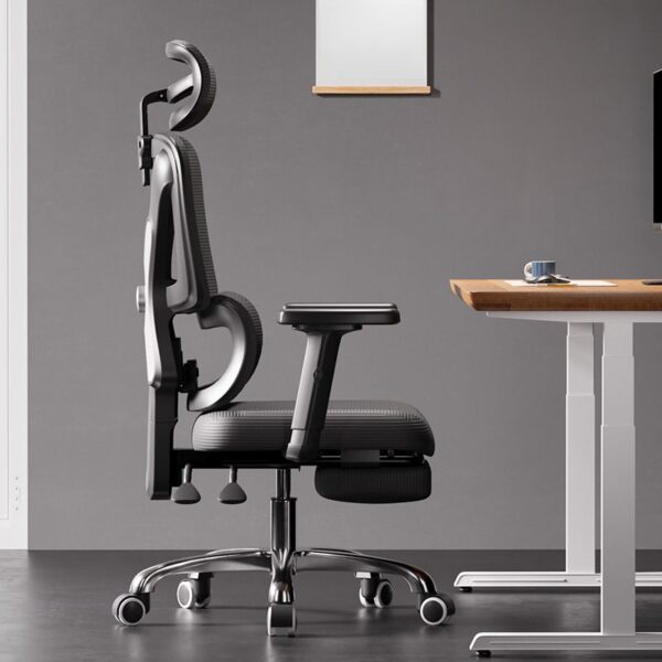 High Back Mesh Swivel Seating Chair with ergonomic design, adjustable height, and breathable backrest for comfort.