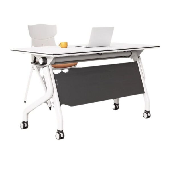 120cm Portable Folding Writing Office Table with sleek design, foldable legs for easy storage and portability.