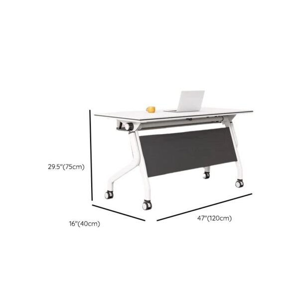 120cm Portable Folding Writing Office Table with sleek design, foldable legs for easy storage and portability.