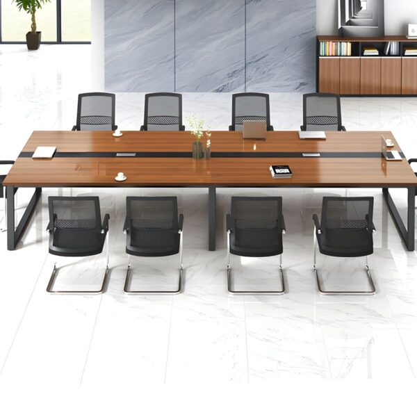 8-10 Seater Modern Conference Meeting Table with a sleek, contemporary design, perfect for boardrooms and offices.