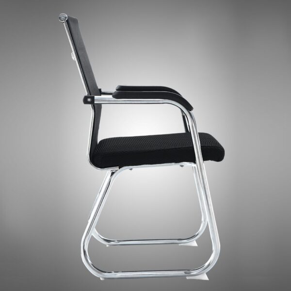 Visitor Mesh Modern Conference Chair with ergonomic design and breathable mesh backrest for comfort and support in professional settings.