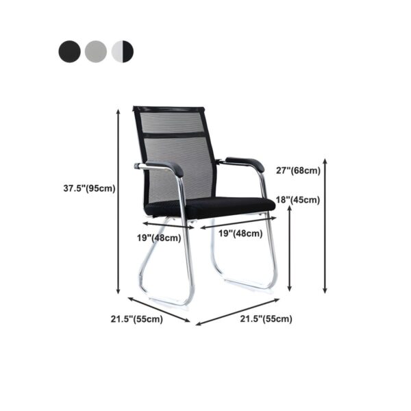 Visitor Mesh Modern Conference Chair with ergonomic design and breathable mesh backrest for comfort and support in professional settings.