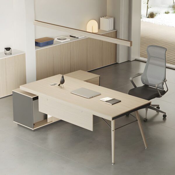 180cm L-Shape Executive Office Desk with spacious surface and built-in storage.