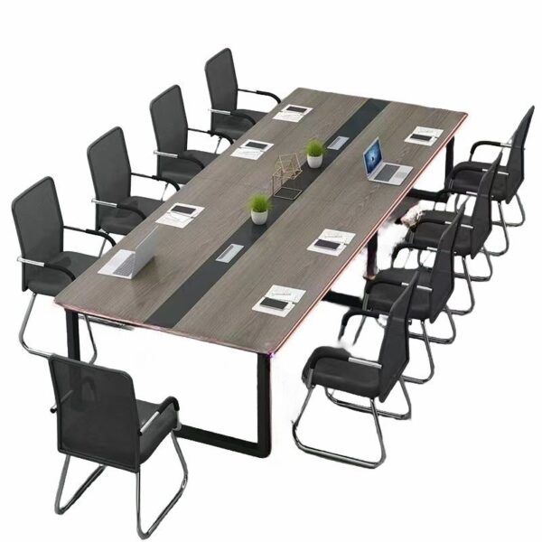 2.4 Meters Casual Rectangle Conference Table with sleek modern design.