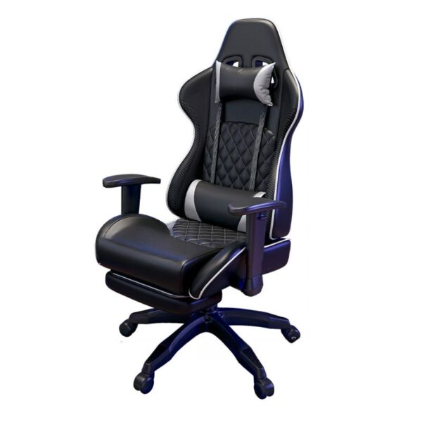 Adjustable Modern Gaming Chair with ergonomic design and smooth-rolling wheels for gaming or office use.