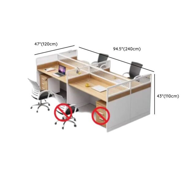 4-Way Modular Imported Office Workstation featuring customizable configurations and sleek modern design.