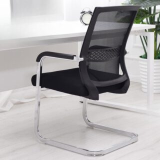 Modern Upholstered Guest Waiting Chair with cushioned seat and backrest for comfort and support.