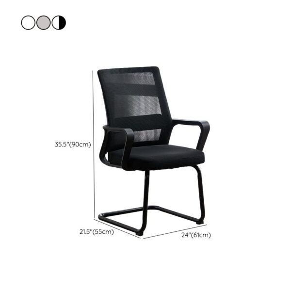 Cantilever Waiting Mesh Office Chair with breathable mesh backrest and padded seat for comfort and support.