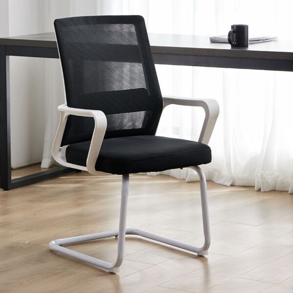 Cantilever Waiting Mesh Office Chair with breathable mesh backrest and padded seat for comfort and support.