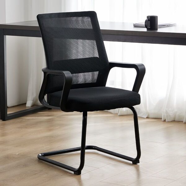 Cantilever Waiting Mesh Office Chair with breathable mesh backrest and padded seat for comfort and support.