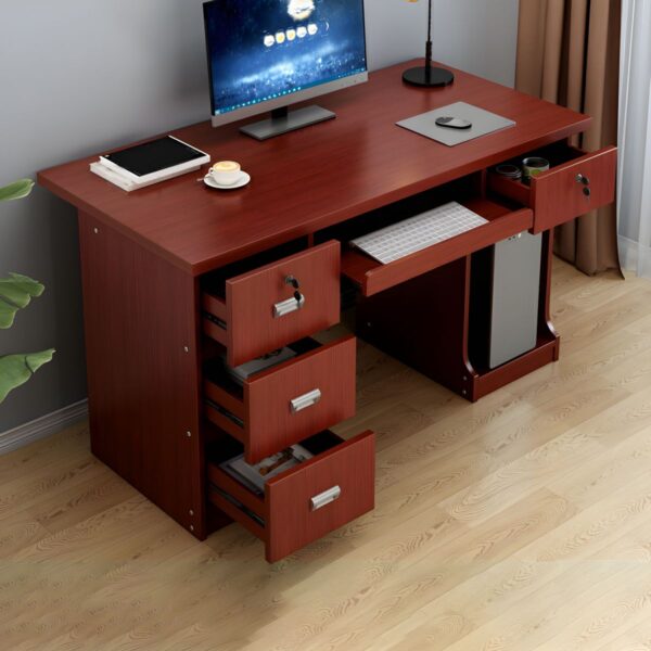 1.2 Meters Wooden Staff Work Desk with spacious surface and sleek wood finish for organized and efficient workspace.