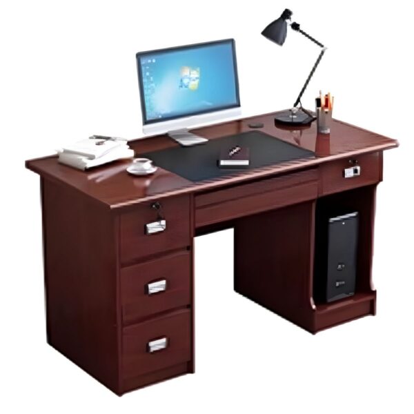 1.2 Meters Wooden Staff Work Desk with spacious surface and sleek wood finish for organized and efficient workspace.