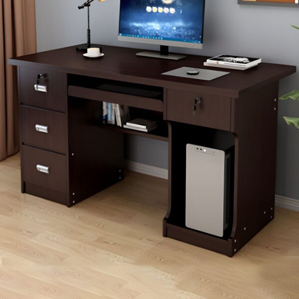 1.2 Meters Wooden Staff Work Desk with spacious surface and sleek wood finish for organized and efficient workspace.