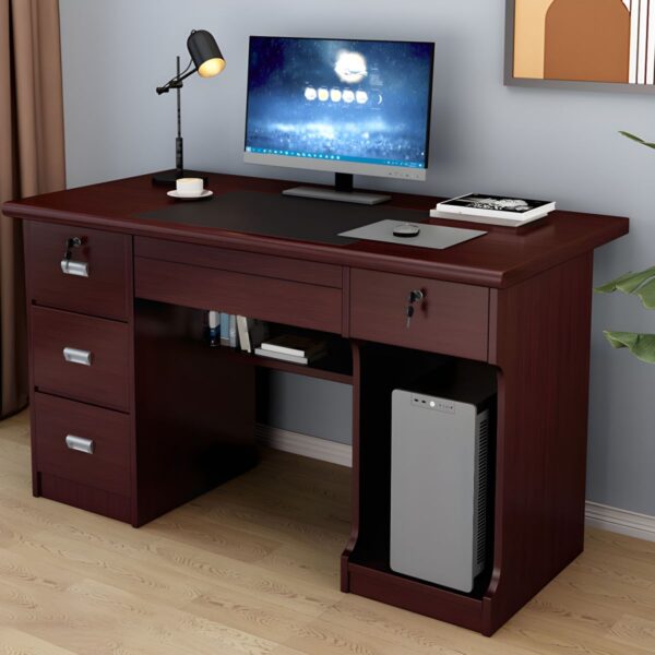 1.2 Meters Wooden Staff Work Desk with spacious surface and sleek wood finish for organized and efficient workspace.