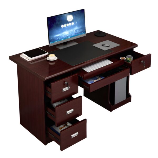 1.2 Meters Wooden Staff Work Desk with spacious surface and sleek wood finish for organized and efficient workspace.