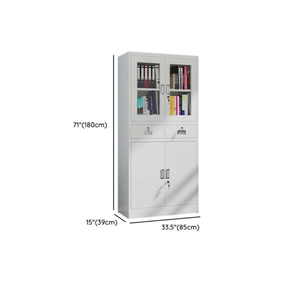 Steel Office Storage Cabinet with multiple drawers for organizing documents and office supplies.