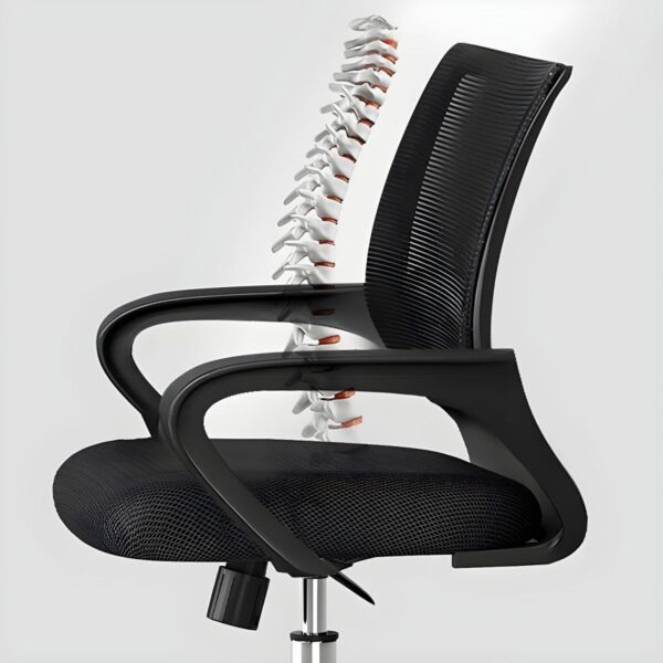 Mesh Swivel Modern Clerical Office Chair with adjustable height, ergonomic design, and breathable mesh back for enhanced comfort and support.