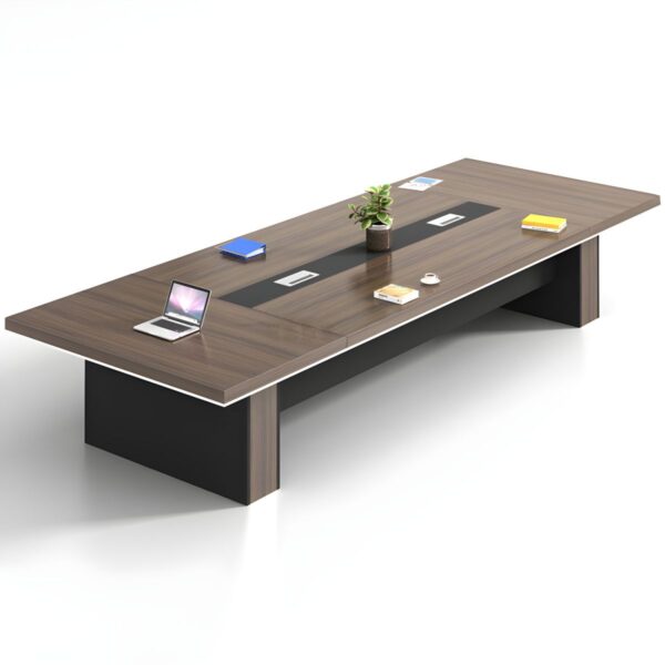 14-Seater Wooden Office Conference Table with ergonomic design and sleek wood finish.