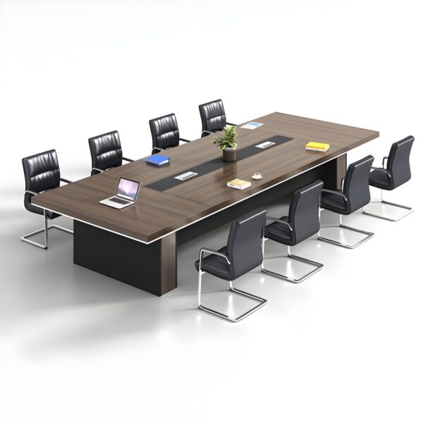 14-Seater Wooden Office Conference Table with ergonomic design and sleek wood finish.