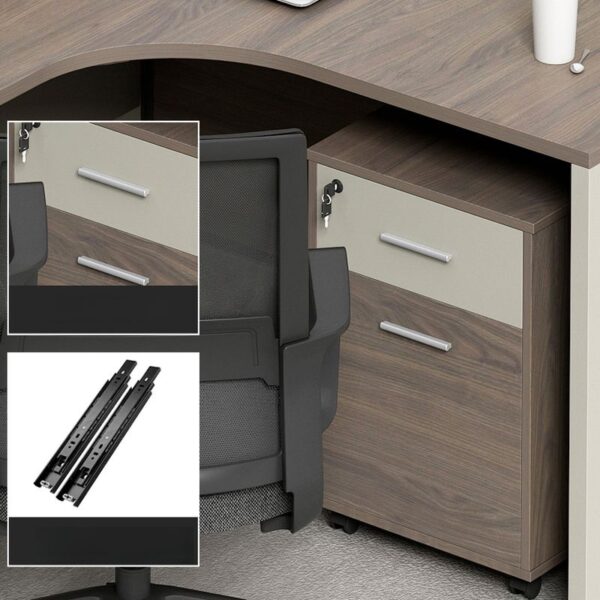 2-Way L-Shaped Modular Office Workstation with customizable layout and spacious design.