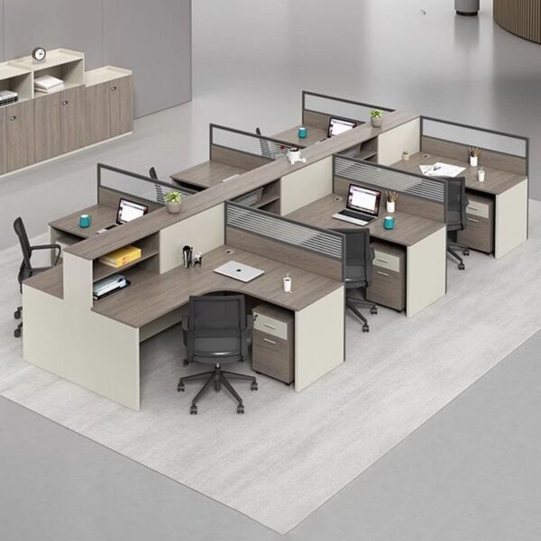 2-Way L-Shaped Modular Office Workstation with customizable layout and spacious design.