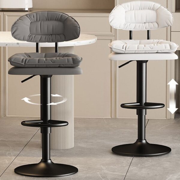 Upholstered Simple Multi-Levelled Barstool with adjustable height, cushioned seat, and minimalist design for comfort and style.