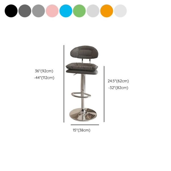 Upholstered Simple Multi-Levelled Barstool with adjustable height, cushioned seat, and minimalist design for comfort and style.