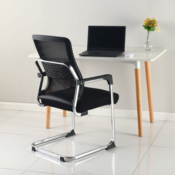 Mesh Modern Conference Room Chair with breathable mesh back, adjustable height, and ergonomic design for comfortable meetings.