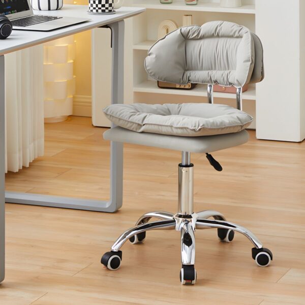 Adjustable Modern Upholstered Office Stool with padded seat, adjustable height, and durable design for comfortable and versatile office seating.