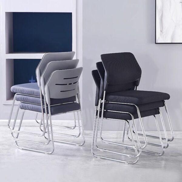 Mid Back Mesh Conference Chair with breathable back, padded seat, and adjustable height for comfort and support.